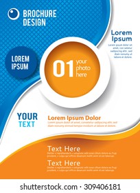 Magazine cover, design layout template. Abstract vector background.