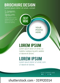 Magazine cover, design layout template. Abstract vector background.