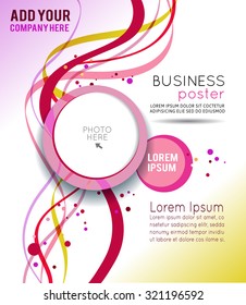 Magazine cover, design layout template. Abstract vector background.