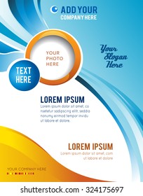 Magazine cover, design layout template. Abstract vector background.