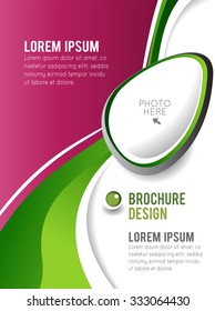 Magazine cover, design layout template. Abstract vector background.