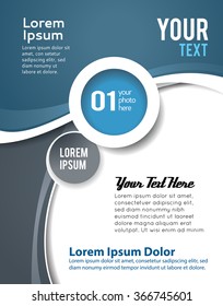 Magazine cover, design layout template. Abstract vector background.