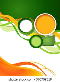 Magazine cover, design layout template. Abstract vector background.
