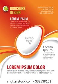 Magazine cover, design layout template. Abstract vector background.