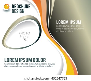 Magazine cover, design layout template. Abstract vector background.