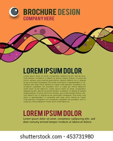 Magazine cover, design layout template. Abstract vector background.