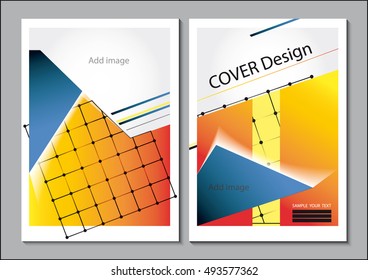 Magazine cover, design layout template. Abstract vector background.