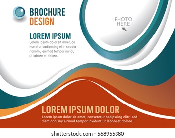 Magazine cover, design layout template. Abstract vector background.