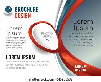 Magazine cover, design layout template. Abstract vector background.