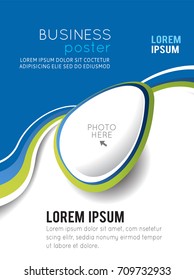 Magazine cover, design layout template. Abstract vector background.
