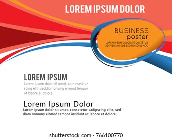 Magazine cover, design layout template. Abstract vector background.