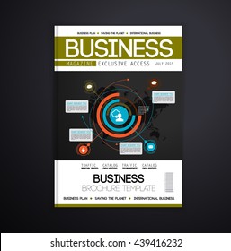 Magazine cover design, vector