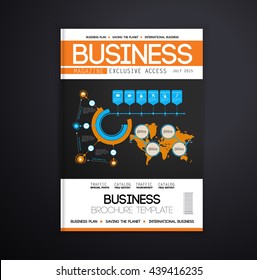 Magazine cover design, vector