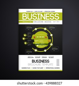 Diseño de portada de revista, vector