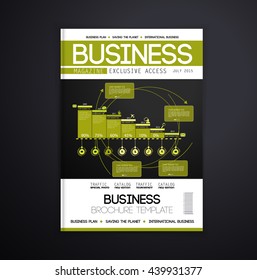 Magazine cover design, vector