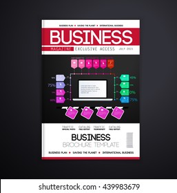 Magazine cover design, vector