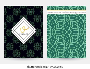 Magazine cover with geometric patterns . Magazine page template . Label template notebook . Abstract for the book cover