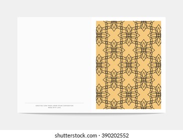 Magazine cover with geometric patterns . Magazine page template . Label template notebook . Abstract for the book cover