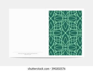 Magazine cover with geometric patterns . Magazine page template . Label template notebook . Abstract for the book cover