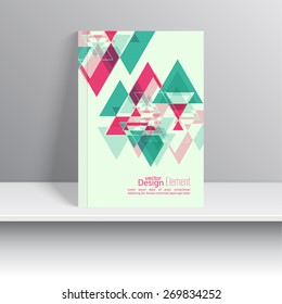 Magazine Cover with  hipster  triangles. 