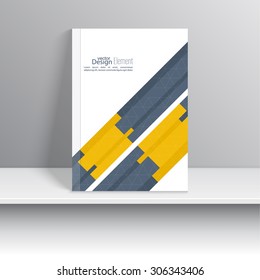 Magazine Cover with intersecting ribbons. 