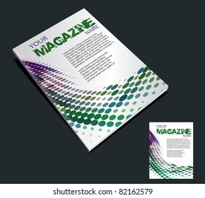 magazine cover layout design vector