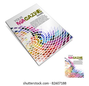 magazine cover layout design vector