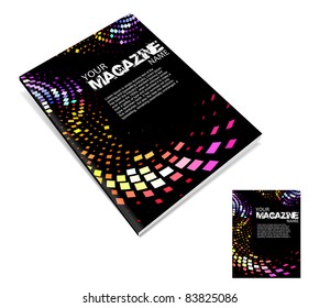magazine cover layout design vector