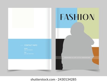 Magazine cover, Magazine Layout with Red Accents, Cover Page