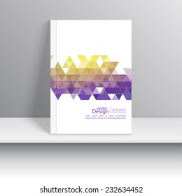 Magazine Cover with line, triangles. 
