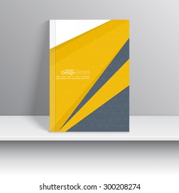 Magazine Cover with origami intersecting ribbons. 