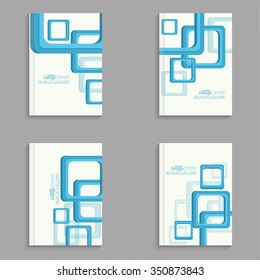 Magazine Cover with overlapping squares. 