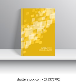 Magazine Cover with square, rhombus . 