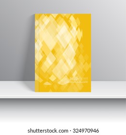 Magazine Cover with square, rhombus . 