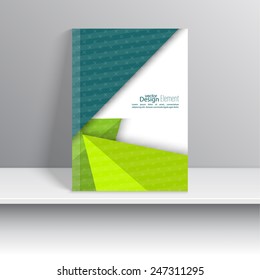Magazine Cover with stripes, triangles and texture.
