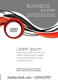 Magazine cover, wave design layout template. Abstract vector background.
