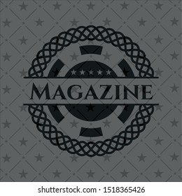 Magazine dark icon or emblem. Vector Illustration. Detailed.