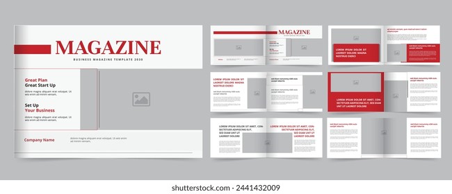 Plantilla de diseño de revista, Plantilla de diseño de revista moderna, Revista