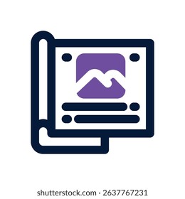 magazine duotone icon. Sleek and modern vector icon for websites, mobile apps, marketing materials, and corporate design. Fully scalable and ready to use.