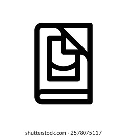 Magazine. Editable stroke vector icon.