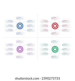 magazine, education, web, internet, magazine, annual report information template. target board infographic template. eight steps infographic template set