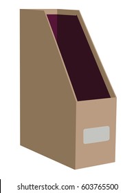 Magazine Files realistic vector illustration isolated