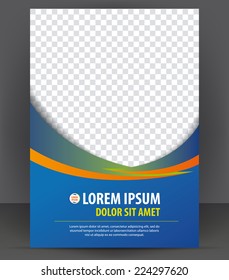 Magazine, flyer, brochure and cover layout design print template, vector Illustration