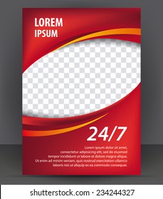 Magazine, flyer, brochure and cover layout design print template, vector illustration