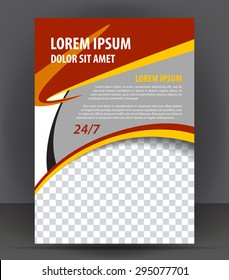 Magazine, flyer, brochure and cover layout design print template, pamphlet vector Illustration