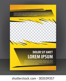 Magazine, flyer, brochure and cover layout design print template, vector booklet Illustration
