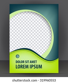 Magazine, flyer, brochure, cover layout design print template