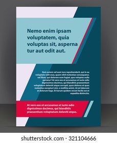 Magazine, flyer, brochure, cover layout design print template