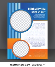 Magazine, flyer, brochure, cover layout design print template