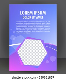 Magazine, flyer, brochure, cover layout design print template